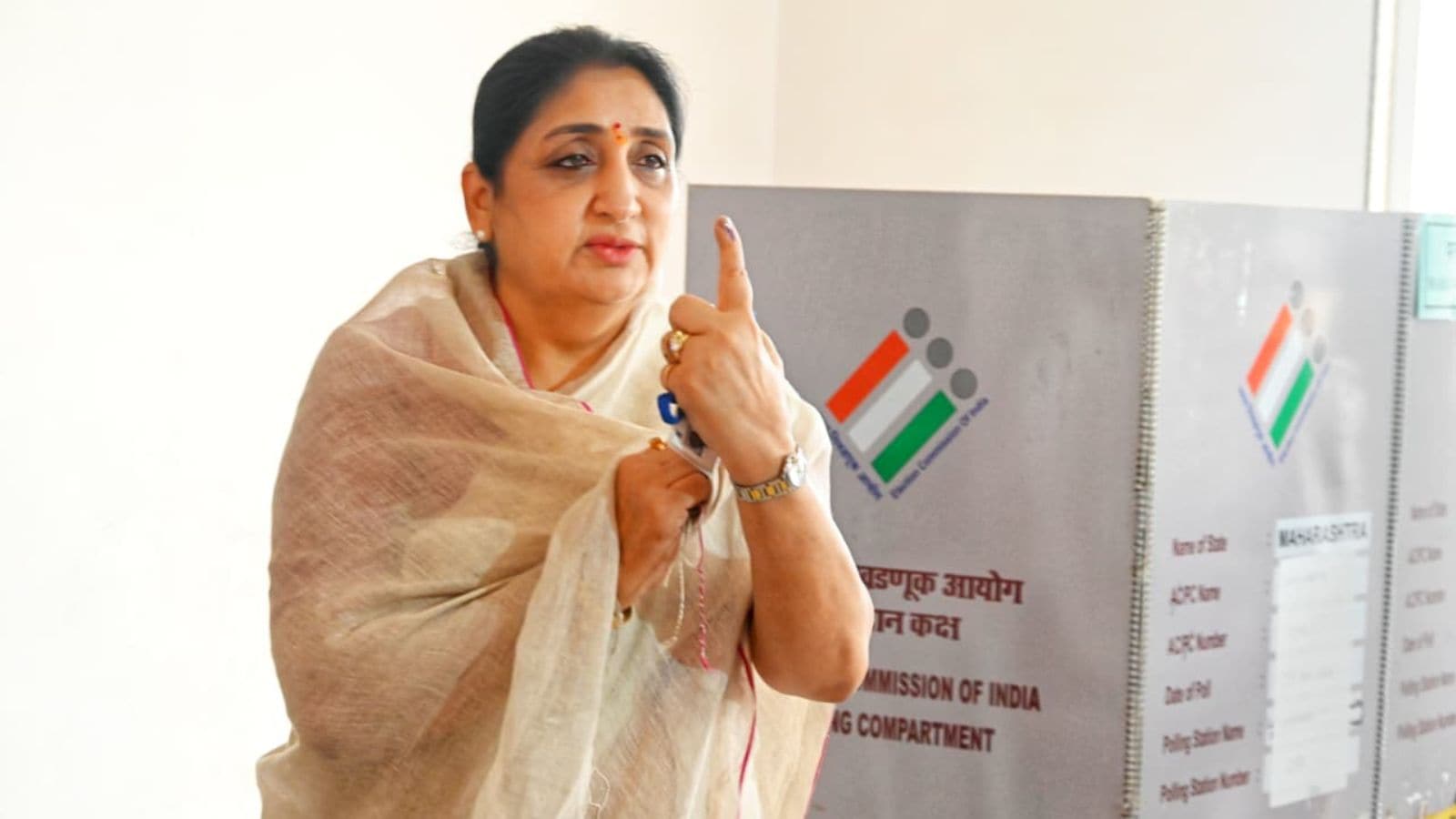 Baramati bypoll: Sunetra Pawar votes, hints at record voter turnout as tribute to Ajit Pawar