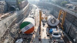 India’s largest hard rock TBM ‘NAYAK’ deployed for Thane–Borivali Twin Tunnel project (Image: MMRDA/Photo enhanced with AI)