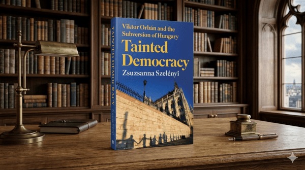 The book cover of Tainted Democracy by Zsuzsanna Szelenyi