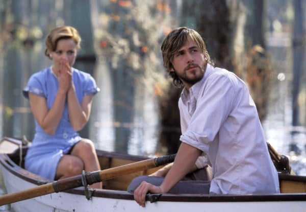 The famous lake scene in the movie.