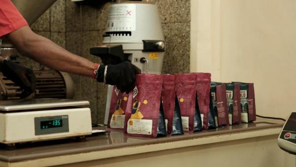 The coffee is grinded and packed at Mysore Concerns in Matunga. Photo courtesy: Special Arrangement
