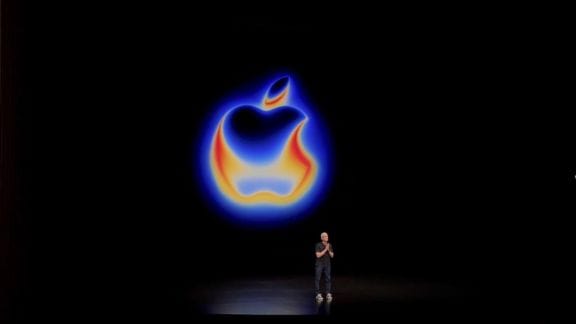 Former Apple CEO Tim Cook at Apple's 'Awe-Dropping' event at the Steve Jobs Theatre on its campus in Cupertino, California, on September 09, 2025. (Image: Nandagopal Rajan/The Indian Express)