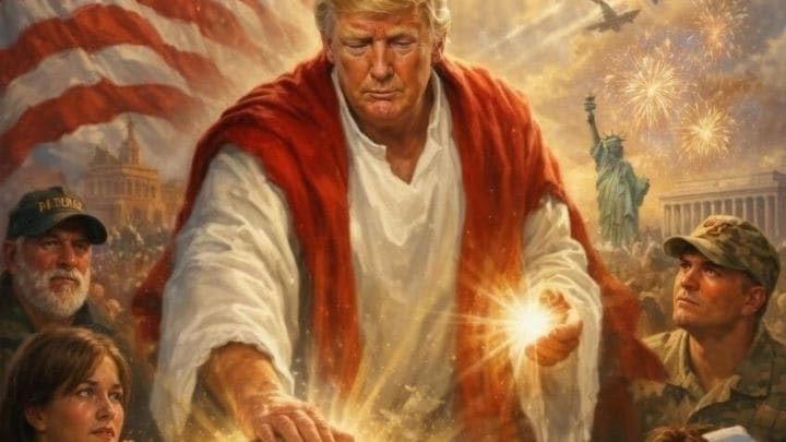 US President Donald Trump posted this AI generated Image of himself depicting as Jesus. (Donald J Trump/ Truth Social)