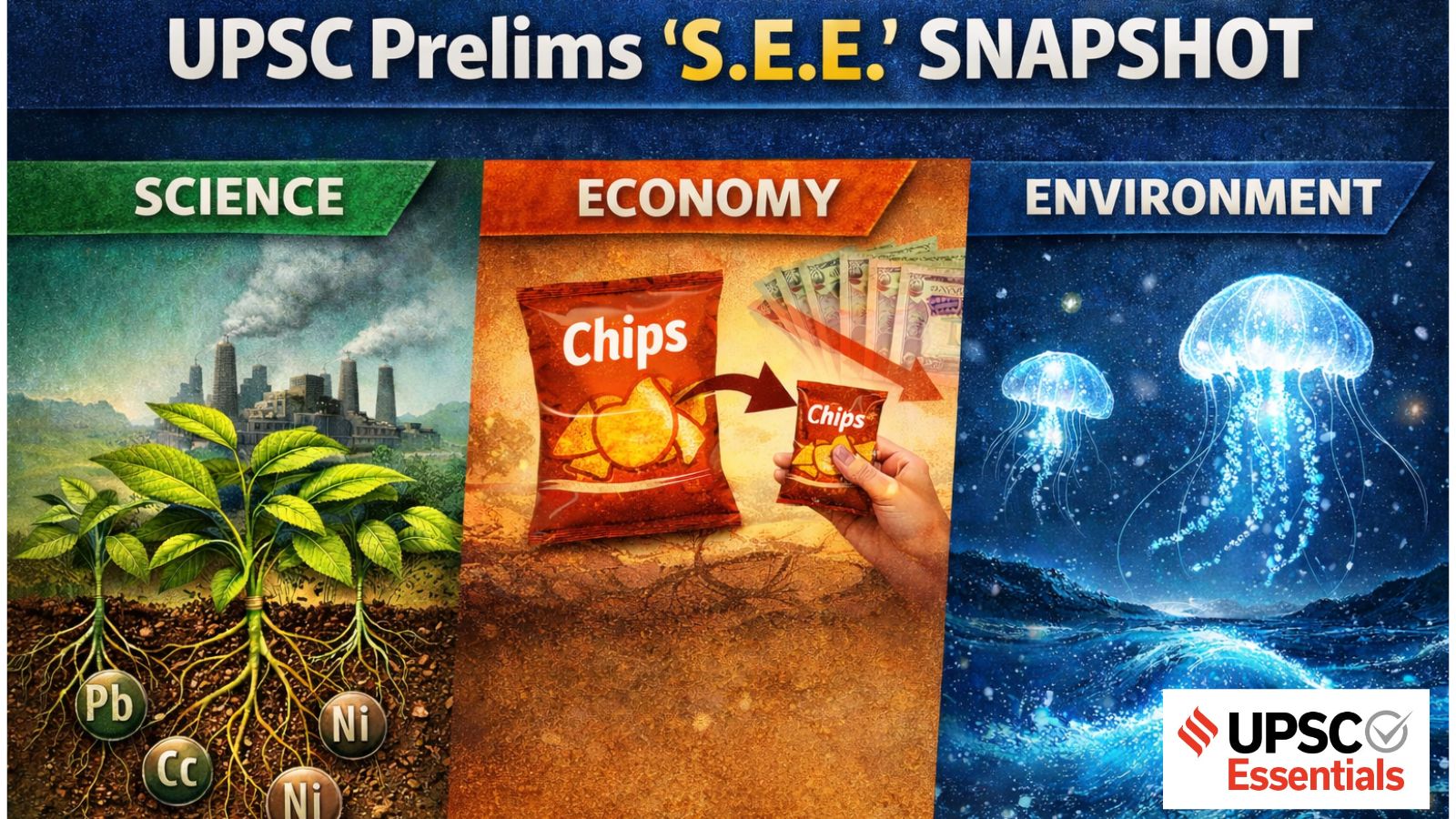 UPSC Prelims S.E.E. Snapshot: Phytoremediation, Shrinkflation, Bioluminiscence — quick look