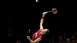 File image of Denmark's Viktor Axelsen taking on Taiwan's Chou Tien Chen at the Yonex India Open Superseries badminton tournament in New Delhi. (EXPRESS PHOTO BY PRAVEEN KHANNA)