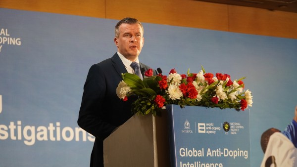 WADA President Witold Banka at the Global Anti-Doping Intelligence and Investigations Network (GAIIN) Final Conference. (Express Photo)