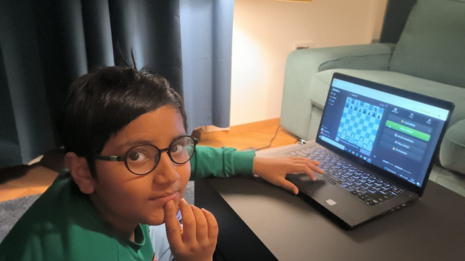  Aarit Kapil prepares in his hotel room for an upcoming game. (Special arrangement)  