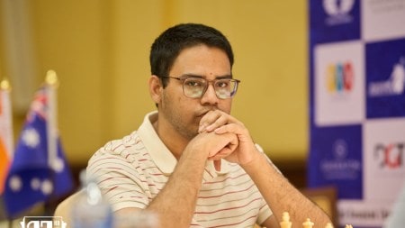 India's newly-minted grandmaster Aronyak Ghosh playing at the Bangkok Chess Club Open, where he earned his third and final GM norm.