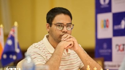 India's newly-minted grandmaster Aronyak Ghosh playing at the Bangkok Chess Club Open, where he earned his third and final GM norm.
