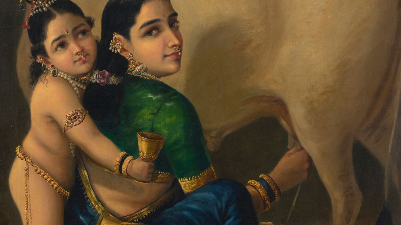 A Raja Ravi Varma painting has set a new auction record in India. (Express Photo)