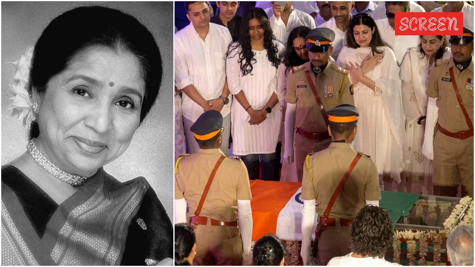 Asha Bhosle Funeral LIVE Updates: Asha Bhosle’s mortal remains draped in the tricolour as thousands line up to pay tribute; to be laid to rest with full state honours