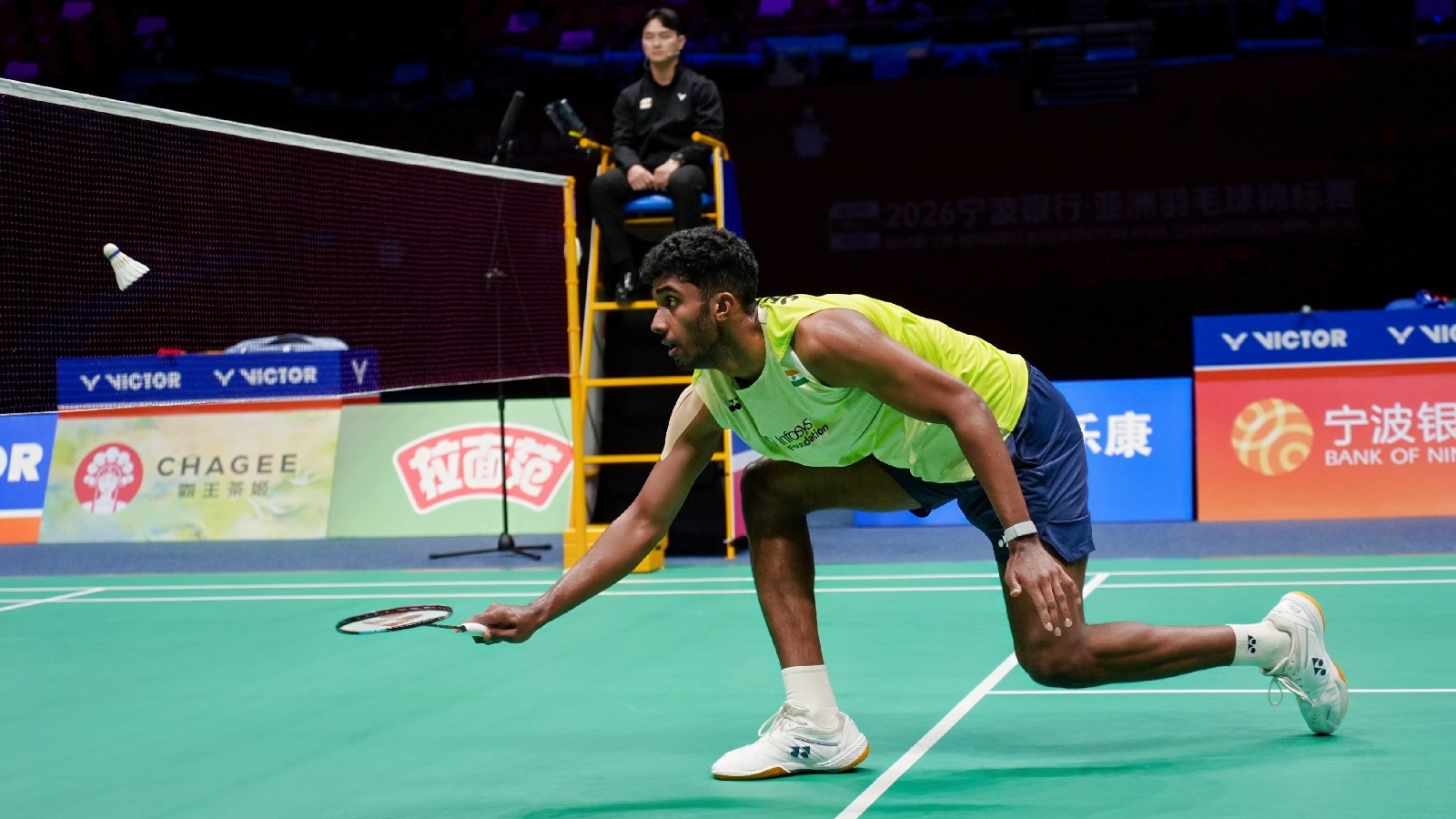 The Ayush-Jojo match was the highlight of the Indonesian sporting day. (Badminton Asia Championship photo)