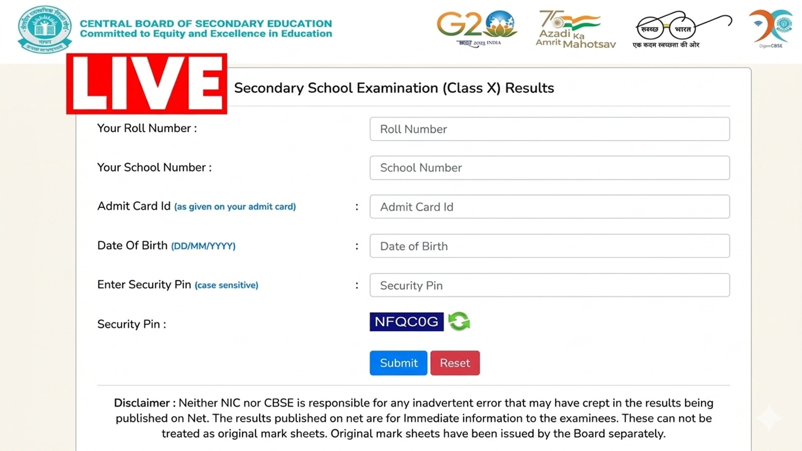 CBSE Class 10th Result 2026 LIVE Updates: CBSE Class 10th soon at Umang.gov.in