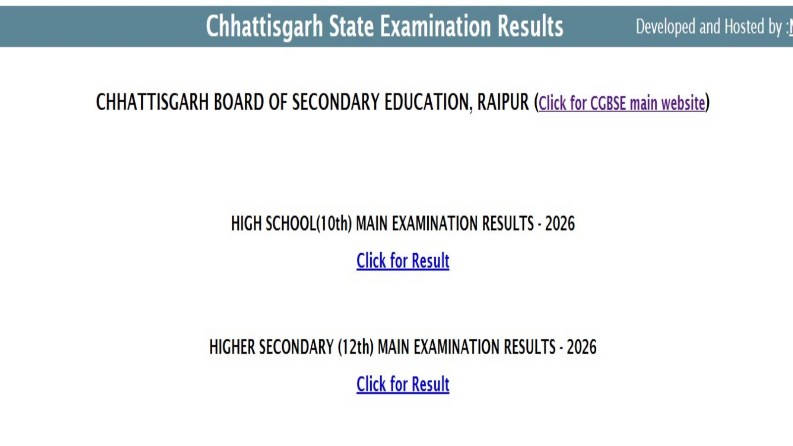CGBSE CG 10th, 12th Board Result 2026 Direct Link: Websites to check marks – cgbse.nic.in, results.cg.nic.in, IE Education