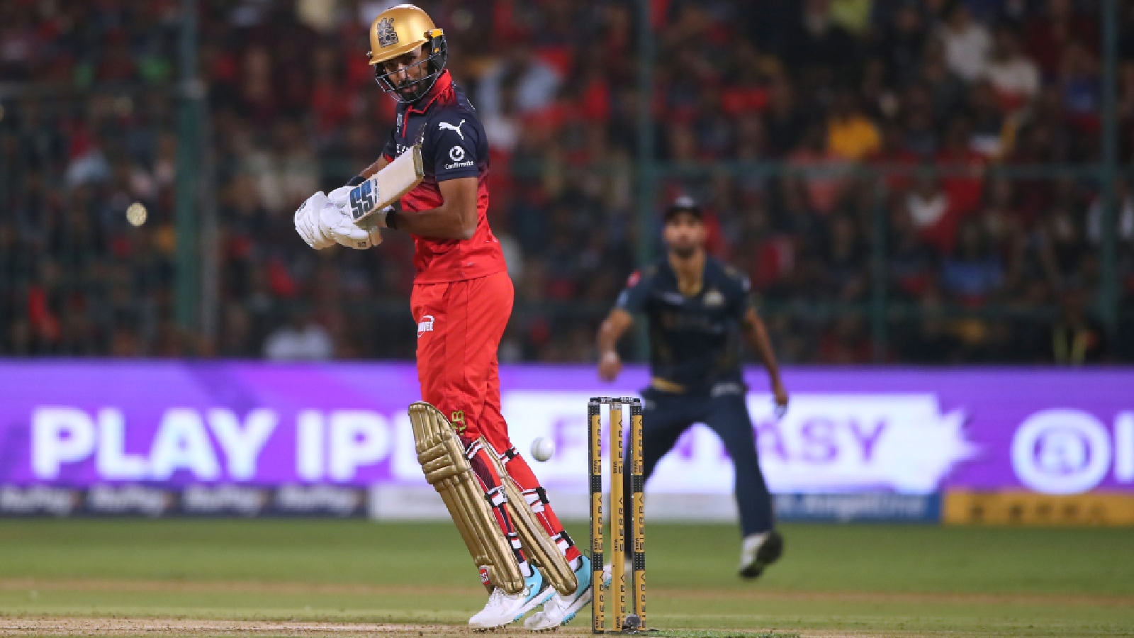 Royal Challengers Bengaluru's Devdutt Padikkal plays a shot during the Indian Premier League cricket match between Royal Challengers Bengaluru and Gujarat Titans in Bengaluru, India, Friday, April 24, 2026. (AP Photo)