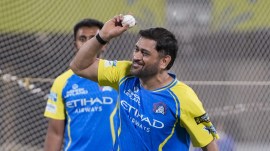 Dhoni, who injured his calf during the preparatory camp, hasn’t featured so far in the IPL. (PTI Photo)