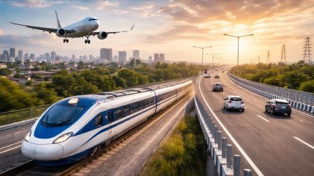 Delhi-Dehradun Expressway travel time comparison shows how the new route cuts journey to 2.5 hours. (Image generated using AI)