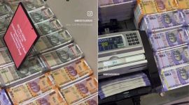 The latest reels have songs from Dhurandhar–The Revenge—the movie mentions the issue of Fake Indian Currency Notes (FICN)—playing in the background.