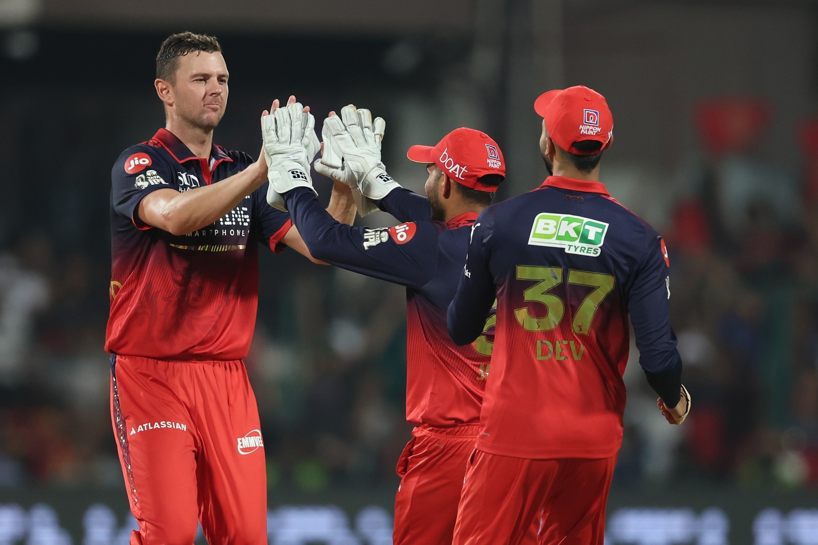 Hazlewood gets more bounce than most, he makes the ball deviate by made-to-measure millimetres and he lands the ball in the same patch, all night, day, or evening long. (BCCI/Creimas Photo)