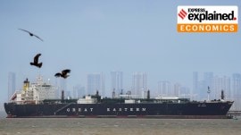 Indian tanker 'Jag Vasant', owned by Great Eastern Shipping Company Ltd, after clearing the Strait of Hormuz, is seen anchored at the liquefied petroleum gas (LPG) discharge terminal, in Mumbai, Wednesday, April 1, 2026.