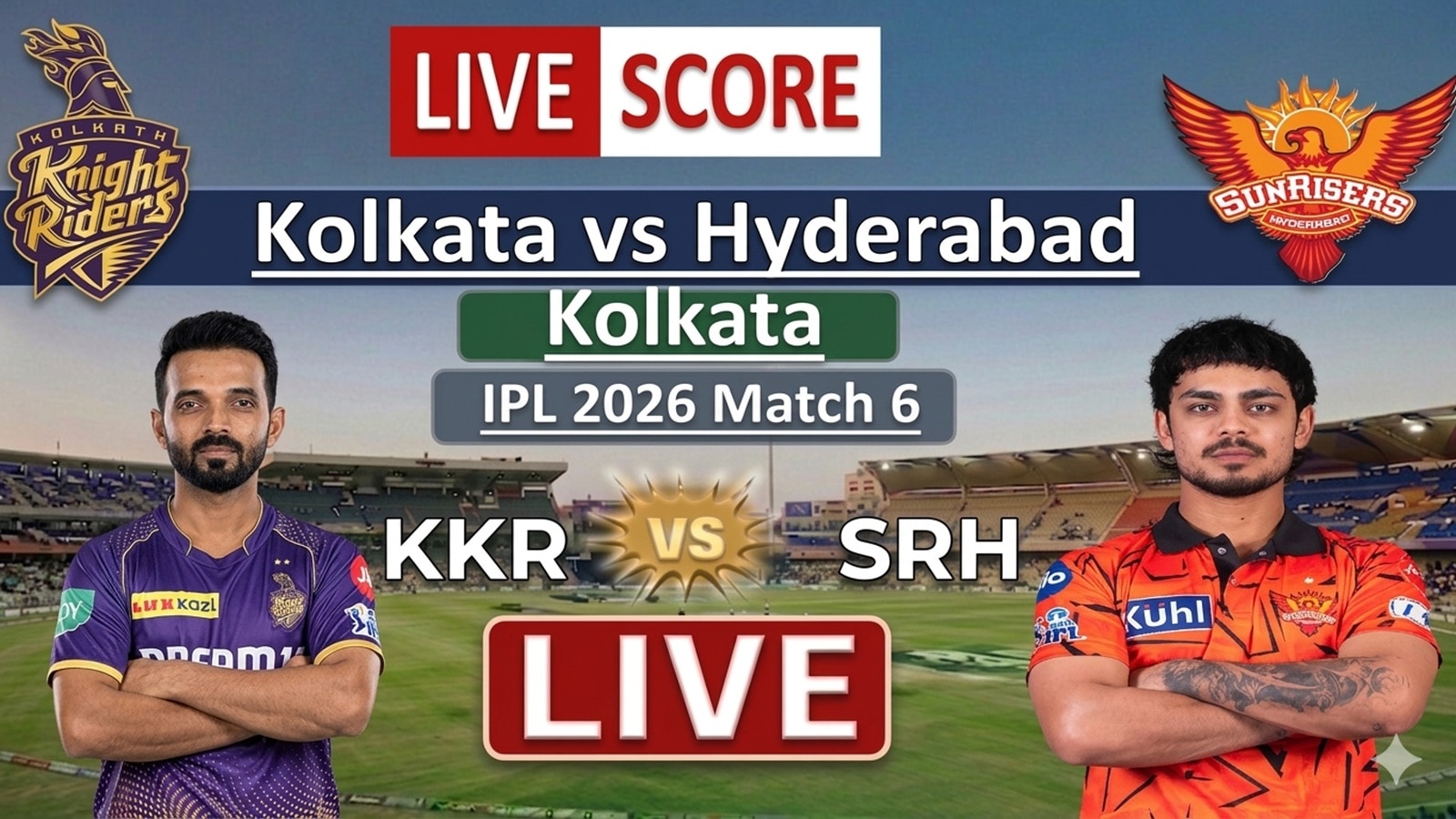 IPL 2026, KKR vs SRH LIVE Cricket Score: Kolkata wins toss and opts to bowl first vs Hyderabad in Eden