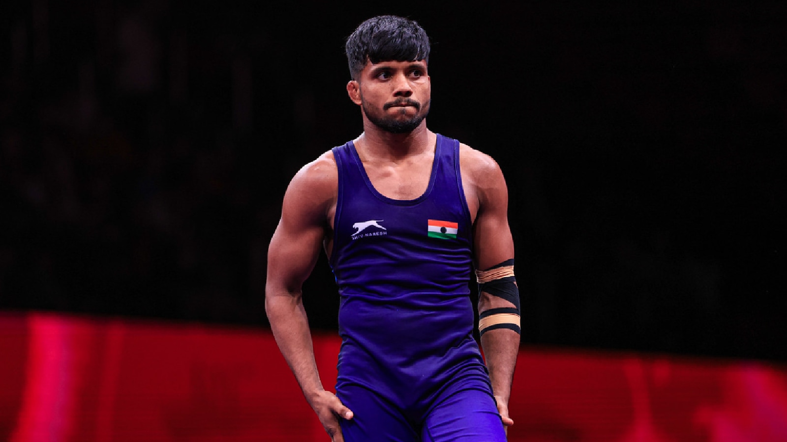 Wrestler Lalit, who trains at Raipur Sports akhada, had a bumpy road from the akhada to the Asian podium. (UWW)