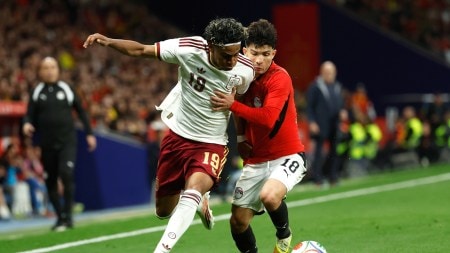 Lamine Yamal, Spain's winger and a Muslim himself, said in a post on Instagram that while he understood that not all fans are like this, the chant was disrespectful and intolerable. (AP Photo)