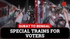 Voter Specials Depart Surat: BJP Flags Off Trains to Bengal to Take on TMC | West Bengal Elections