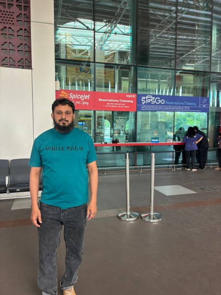 Dubai-resident Mohammed Tareq has been stranded in Pune as his flight was cancelled. (Express Photo)