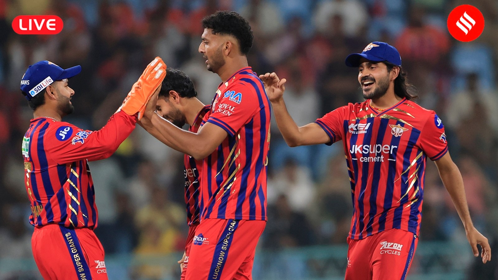 IPL 2026 LSG vs KKR Live: Mohsin Khan took three wickets early. (Photo: BCCI/Creimas)