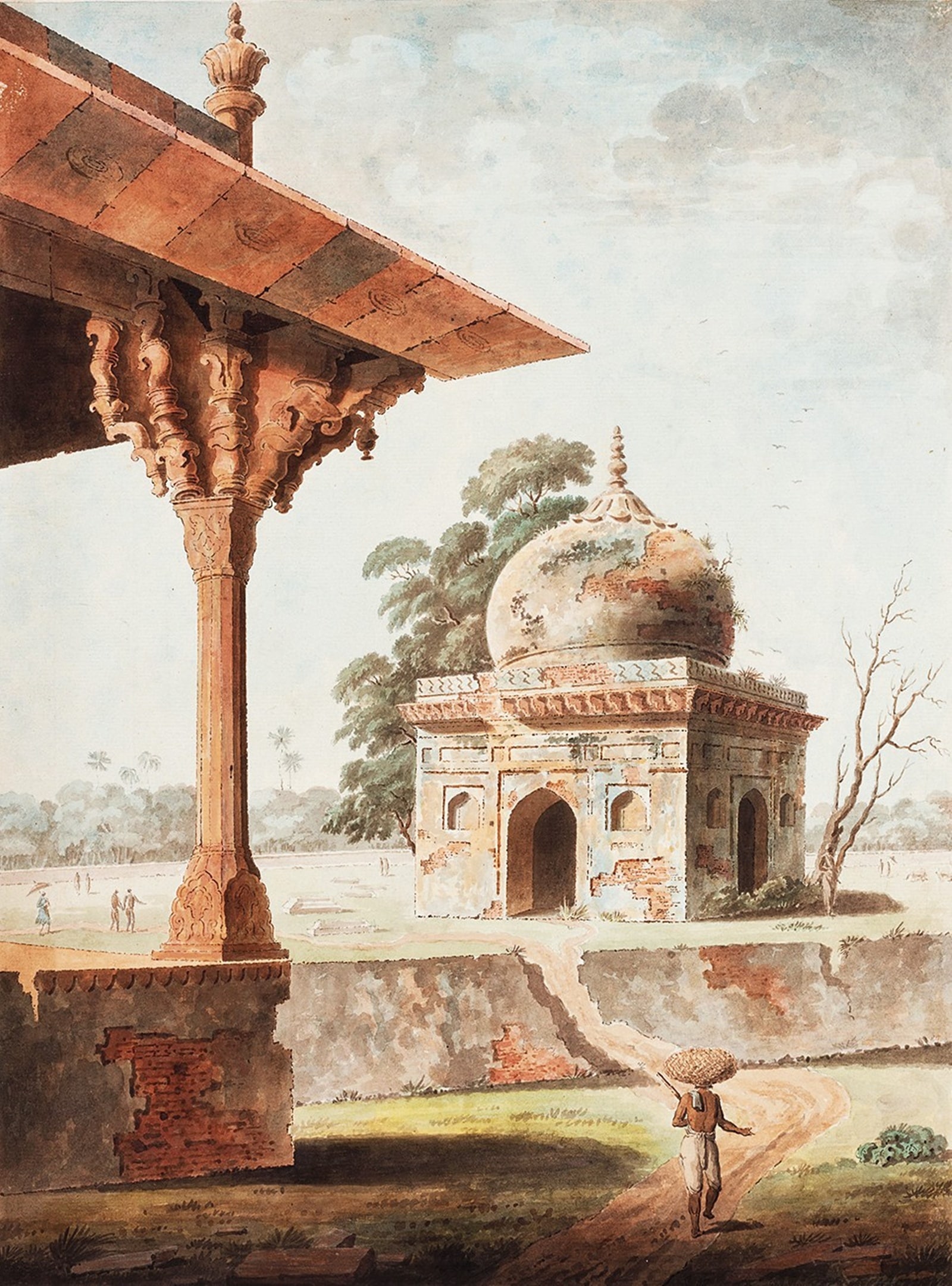 The Tomb of Shaikh Ibrahim Chishti (1815-20) by Murshidabad Artist (Company School)