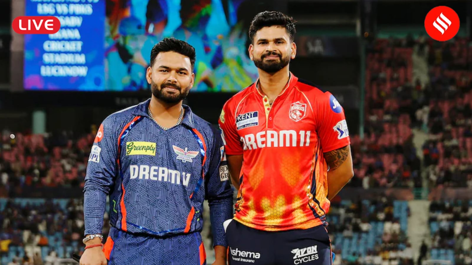 PBKS vs LSG Live Score, IPL 2026: Punjab Kings face Lucknow Super Giants in Mullanpur today.
