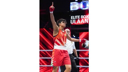 Priya claimed the 60kg gold at the Asian Boxing Championships in Ulaanbaatar, Mongolia, defeating North Korea's Won Un-gyong 3-0 in the final. (BFI Photo)