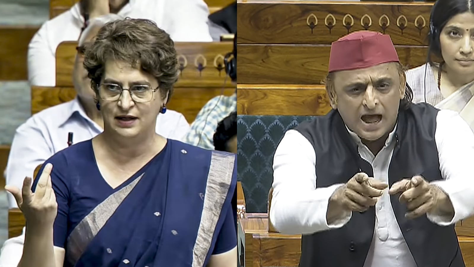 Priyanka, Akhilesh lead Opp onslaught: Govt using women quota to push delimitation, change electoral map