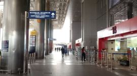 Caption 1: Pune airport wears a deserted look following the temporary suspension of civil operations on Saturday afternoon.