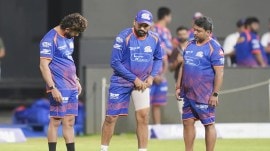 Rohit had sustained a right hamstring injury during the chase against Royal Challengers Bengaluru on Sunday and was forced to retire hurt in the final over of the powerplay on 19. (PTI Photo)