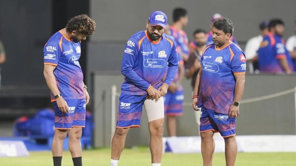 Rohit had sustained a right hamstring injury during the chase against Royal Challengers Bengaluru on Sunday and was forced to retire hurt in the final over of the powerplay on 19. (PTI Photo)