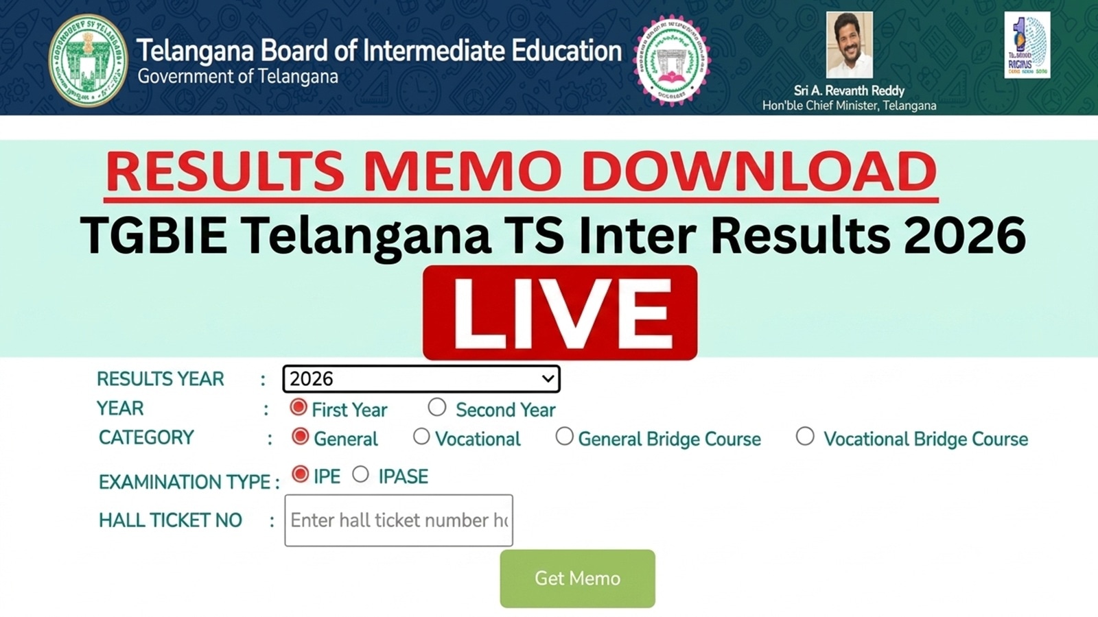 Tgbie.cgg.gov.in, TS Inter 1st 2nd Year Results 2026 LIVE Updates: IPE results time, direct link and other details, check here