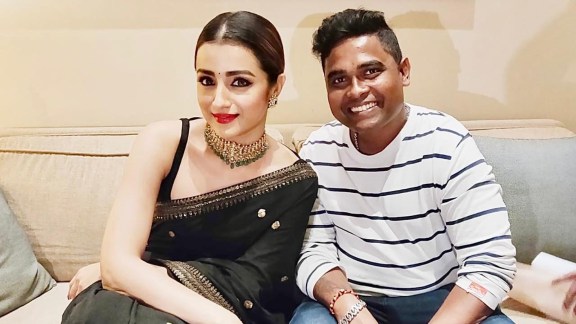 Umesh Pawar with Trisha