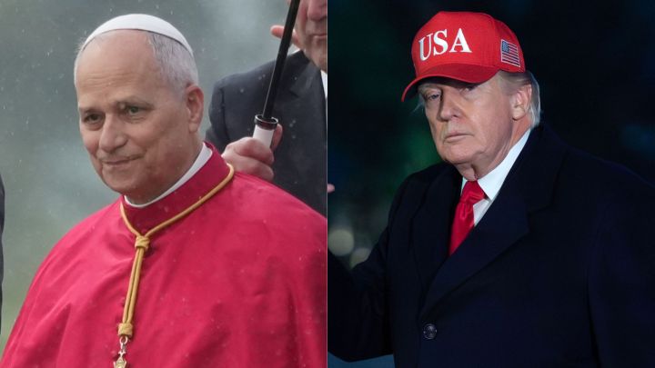 Pope Leo XIV and US President Donald Trump (AP Photos)