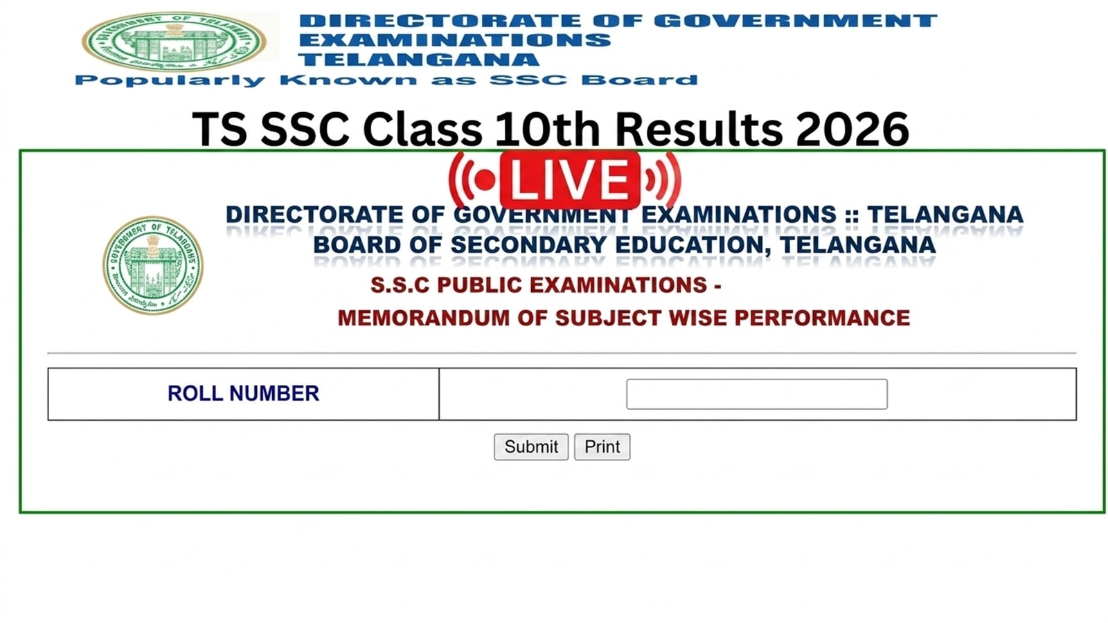 Telangana TS SSC 10th Results 2026, Bse.telangana.gov.in LIVE Updates: TS SSC marks memo download link also at WhatsApp