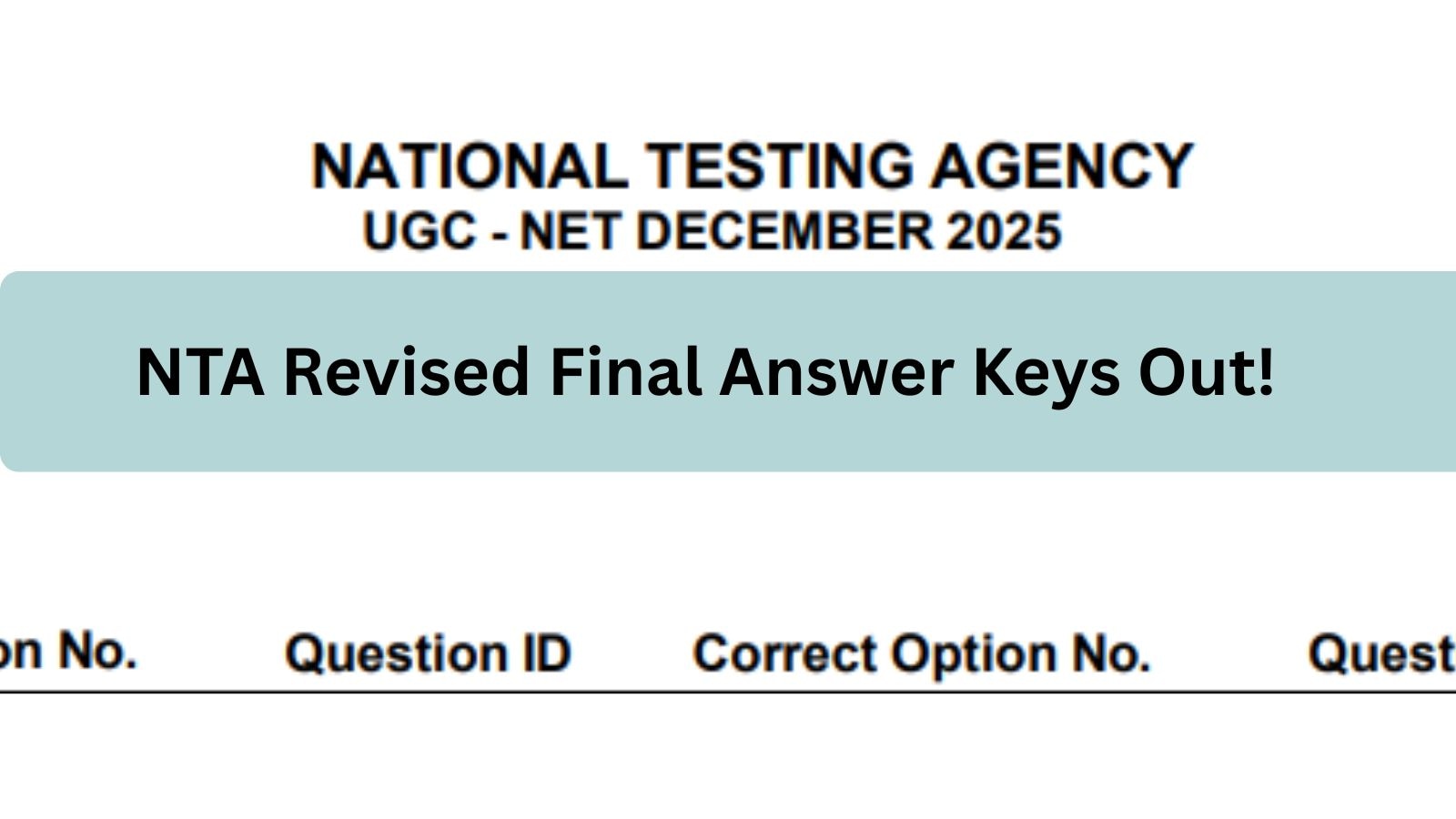 UGC NET December Session 2025: NTA releases revised final answer keys for five subjects UGC NET December Session 2025: NTA releases revised final answer keys for five subjects