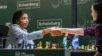 Vaishali found her winning idea with less than a minute to go in time control. (Michal Walusza/FIDE)