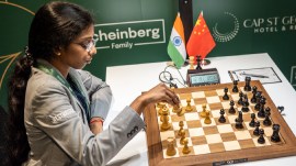 While luck has smiled on Vaishali in Candidates 2026, she has also seized every half-chance that came her way, putting herself in a great position in this event. (Photo Credit: Yoav Nis/FIDE)