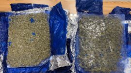 Officials said the contraband was found in two transparent vacuum sealed packets wrapped with carbon paper from inside.