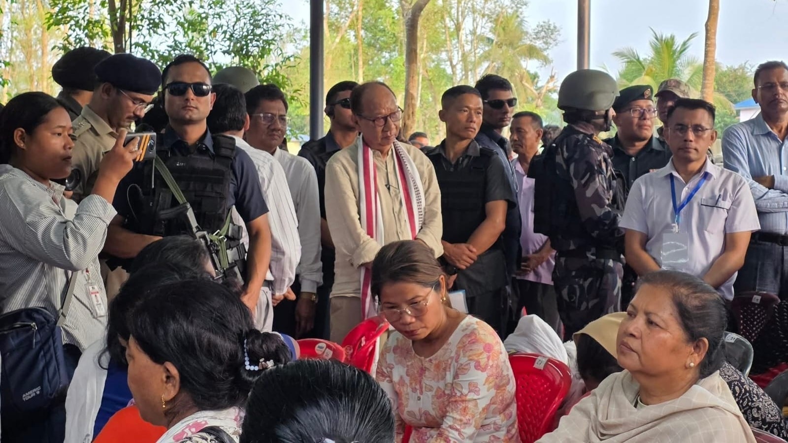 Imphal, N Biren Singh, Y Khemchand Singh, Kangpokpi district, Manipur CM goes to Jiribam by road, T Robindro, H Dingo, Sapam Ranjan, S Premchandra, Noorul Hassan, Sapam Keba, Kongkham Robindro, Indian express news, current affairs