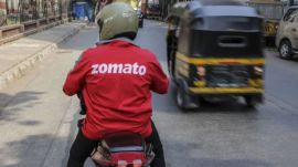 Notified in July 2025, the rules permit only electric two-wheelers - painted yellow and carrying the words “bike taxi” in reflective lettering - to operate as bike taxis. (Image via Zomato; image enhanced using AI)