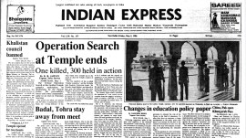 Golden Temple, Punjab Police, 40 Years Ago, Khalistan council banned, Changes in education policy, Chernobyl reactor shut down, editorial, Indian express, opinion news, current affairs