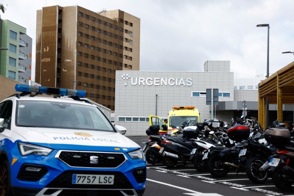Exterior of the Our Lady of Candelaria University Hospital, in Santa Cruz de Tenerife, Spain, May 6, 2026. (REUTERS)