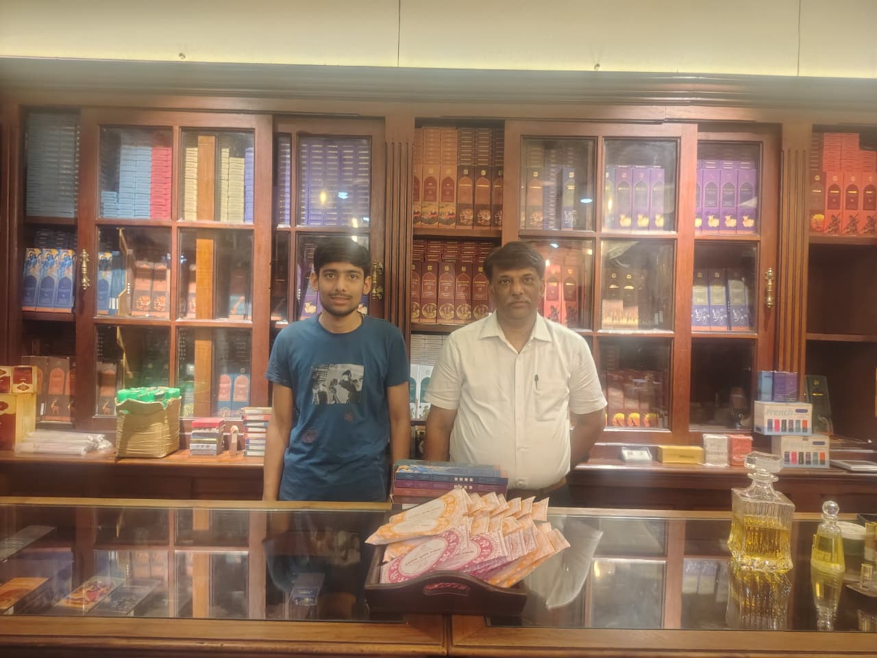 Devendra Tribhuvan Das Sugandhi and his nephew, Harsh Purushottam Sugandhi